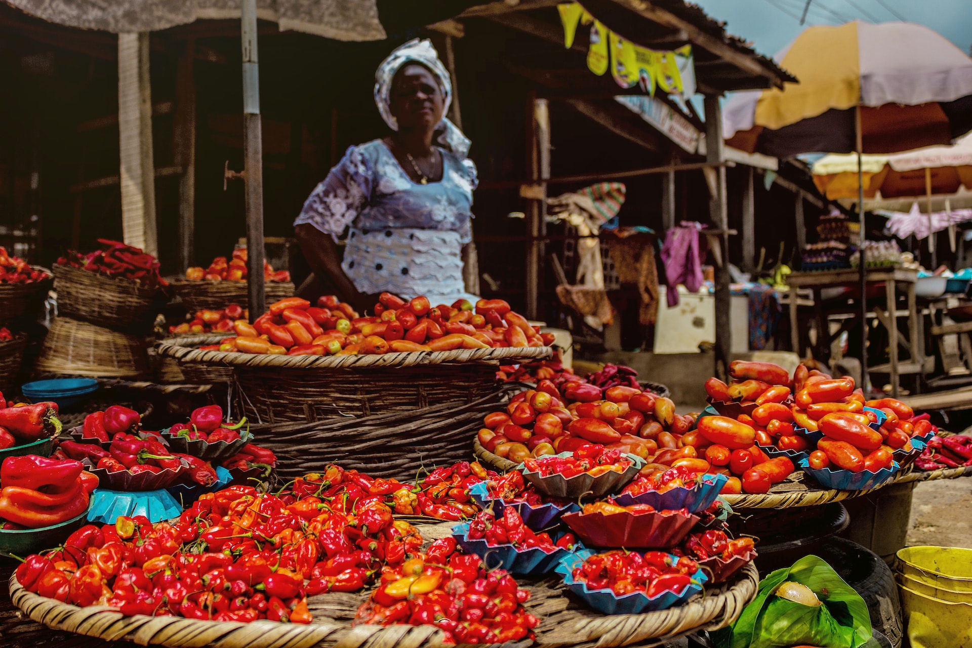 activites des femmes dans un marche local togolais